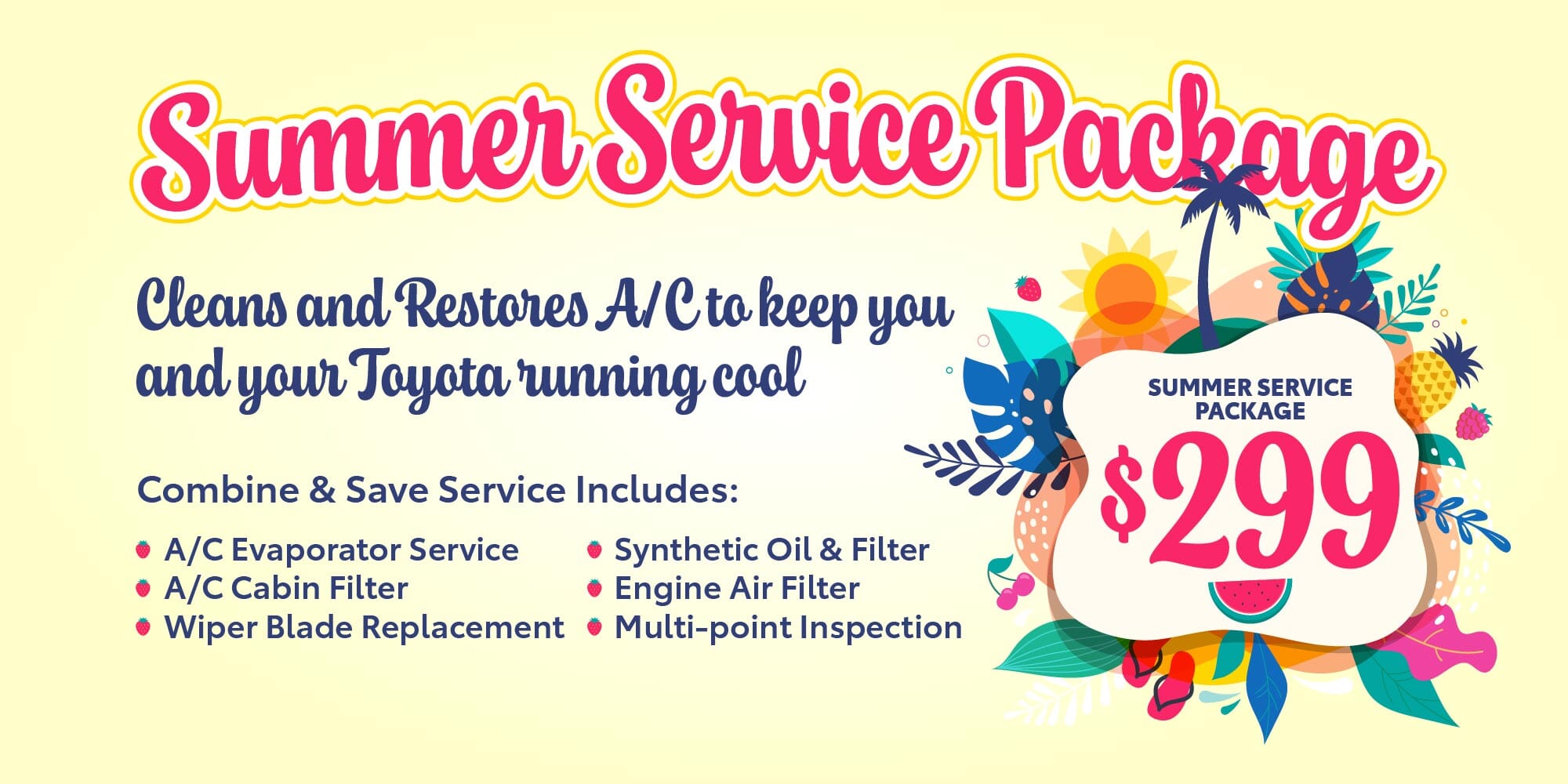 Toyota service coupons from West Kendall Toyota on 137 Ave