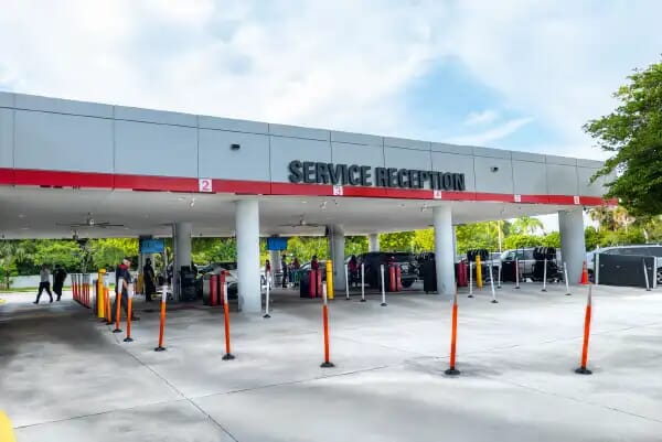 Toyota service entrance